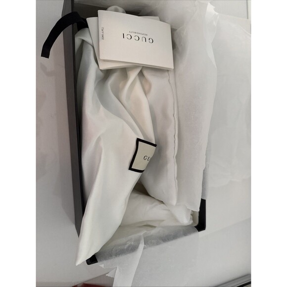 Gucci GG Gold Marmont Leather Thong Sandals Flat Shoes Authentic EU 37 US 7 - Picture 8 of 9